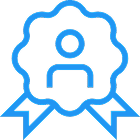 Award badge with person icon